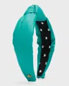 Lele Sadoughi Women's Faux Leather Knotted Headband In Lagoon