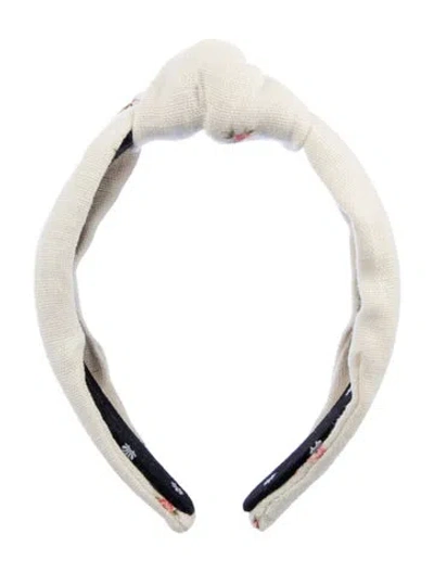 Pre-owned Lele Sadoughi Floral Head Band In Neutrals