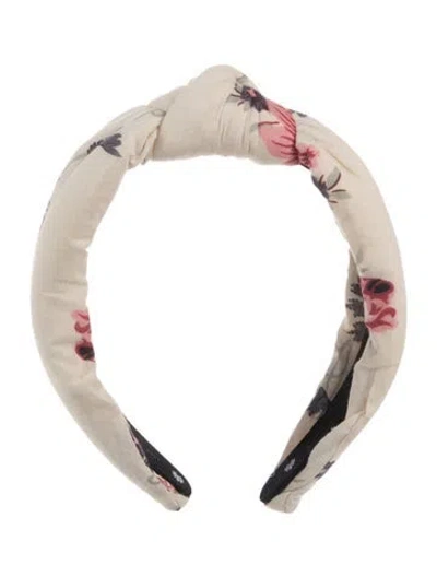 Pre-owned Lele Sadoughi Floral Headband In Neutrals