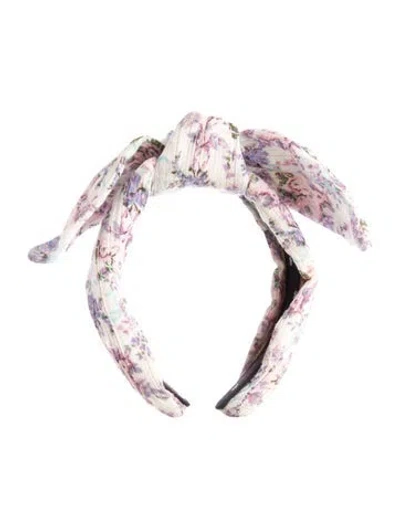 Pre-owned Lele Sadoughi Floral Print Headband In Multi