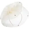 Lele Sadoughi Floral Veil Fascinator In Ivory