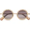 Lele Sadoughi Fossil Sunglasses In Brown