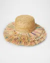 Lele Sadoughi Fringe Straw Hat In Desert Sunset 999