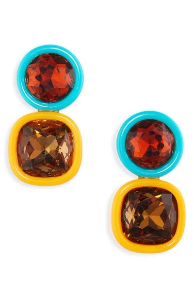 Lele Sadoughi Gem Duo Drop Earrings In Multi