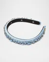 Lele Sadoughi Gigi December Blue Topaz Jeweled Birthstone Headband In March Aquamarine 400