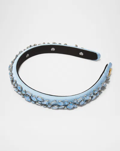 Lele Sadoughi Gigi December Blue Topaz Jeweled Birthstone Headband In March Aquamarine 400