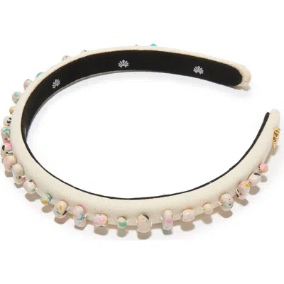 Lele Sadoughi Gigi Embellished  Headband In Gray