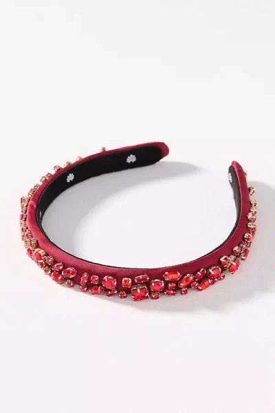 Lele Sadoughi Gigi Jeweled Headband In Red