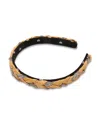 Lele Sadoughi Gigi Raffia Braid Headband In Natural Crystal