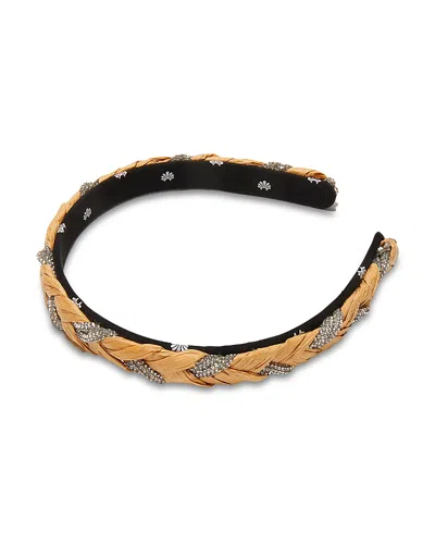 Lele Sadoughi Gigi Raffia Braid Headband In Neutral