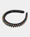 Lele Sadoughi Gigi Rainbow Embellished Headband In Celestial Jet