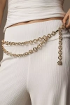Lele Sadoughi Layered Chain Belt In Gold