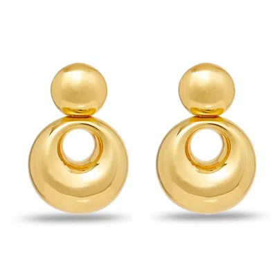 Lele Sadoughi Gold Medallion Drop Earrings