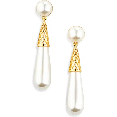 Lele Sadoughi Golden Cage Drop Earrings In Neutral