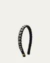 Lele Sadoughi Graduated Crystal Velvet Headband