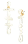 Lele Sadoughi Grand Estate Linear Drop Earrings In Metallic