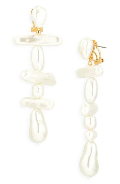 Lele Sadoughi Grand Estate Linear Drop Earrings In Metallic