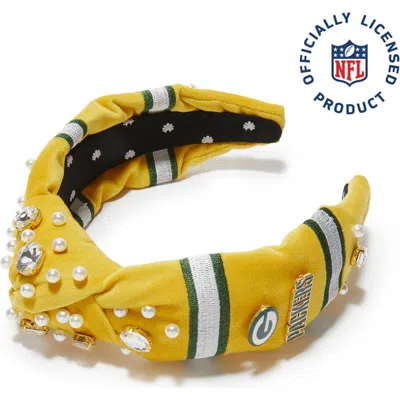 Lele Sadoughi Greenbay Embellished Knotted Headband In Yellow