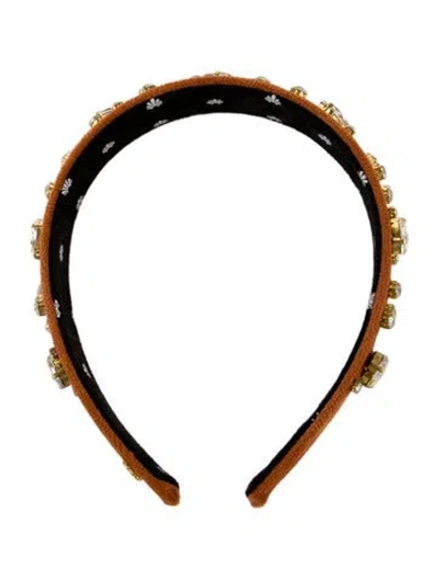 Pre-owned Lele Sadoughi Headband In Brown