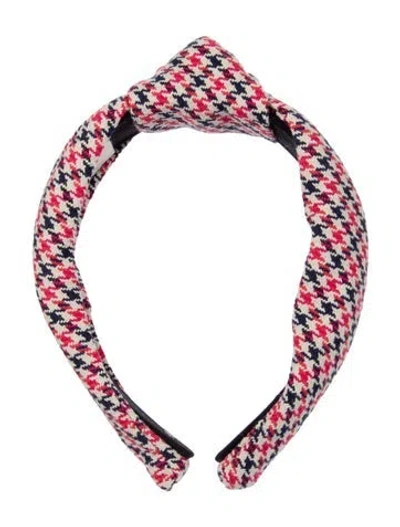 Pre-owned Lele Sadoughi Herringbone Hairband In White