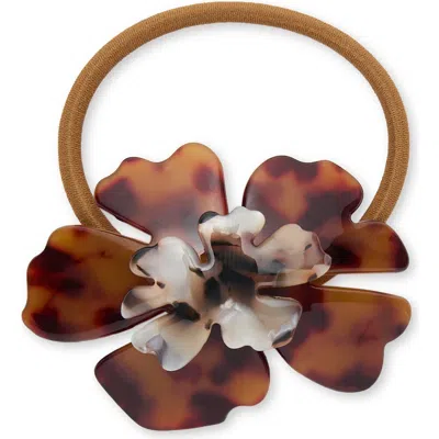 Lele Sadoughi Hibiscus Genie Hair Tie In Brown