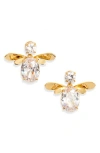 Lele Sadoughi Honeybee Crystal Drop Earrings In Crystal/ Yellow Gold