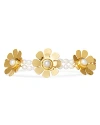 LELE SADOUGHI IMITATION PEARL DAISY CHOKER NECKLACE IN 14K GOLD PLATED, 13-17