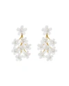 LELE SADOUGHI IMITATION PEARL GARDEN BOUQUET CHANDELIER STATEMENT EARRINGS