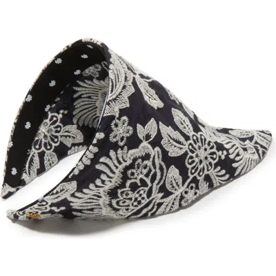 Lele Sadoughi Jackie Embroidered Eyelet Handkerchief Headband In Multi