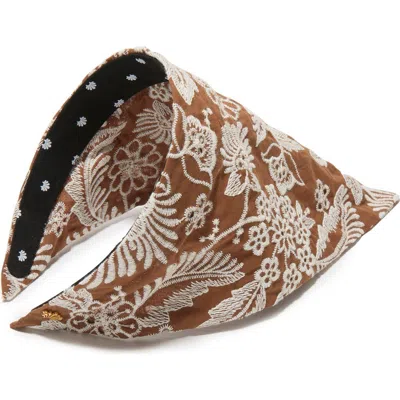 Lele Sadoughi Jackie Embroidered Eyelet Handkerchief Headband In Multi