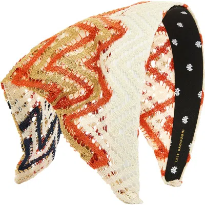 Lele Sadoughi Jackie Handkerchief Headband In White