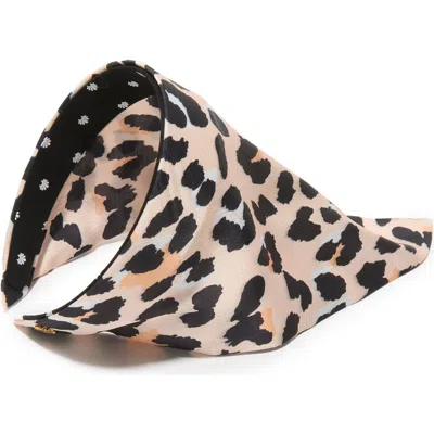 Lele Sadoughi Jackie Silky Handkerchief Headband In Animal Print