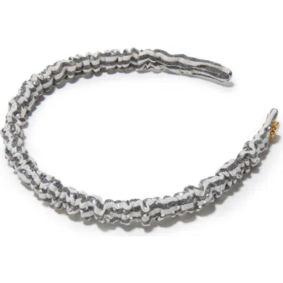 Lele Sadoughi Jessie Crystal Path Headband In Black