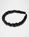 Lele Sadoughi Jessie Crystal Embellished Headband In Jet 001