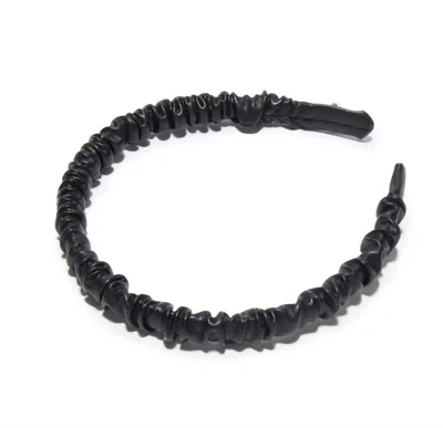 Lele Sadoughi Jessie Faux Leather Headband In Jet