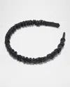 Lele Sadoughi Jessie Faux Leather Headband In Jet 001