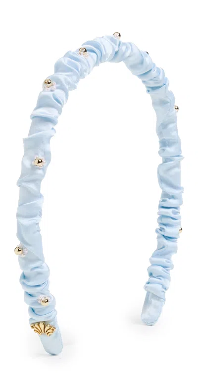 Lele Sadoughi Jessie Flower Headband Powder Blue