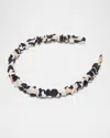 Lele Sadoughi Jessie Leopard-print Silk Headband In Leopard 999