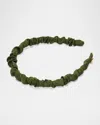 Lele Sadoughi Jessie Ruched Headband In Pine Green 300