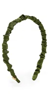 Lele Sadoughi Jessie Silk Headband Pine Green In Pine Green