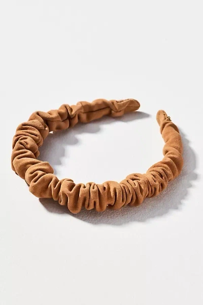 Lele Sadoughi Jessie Suede Headband In Brown