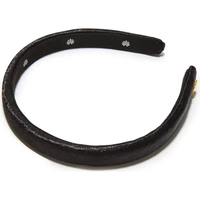 Lele Sadoughi Jet Silk Gigi Headband In Black