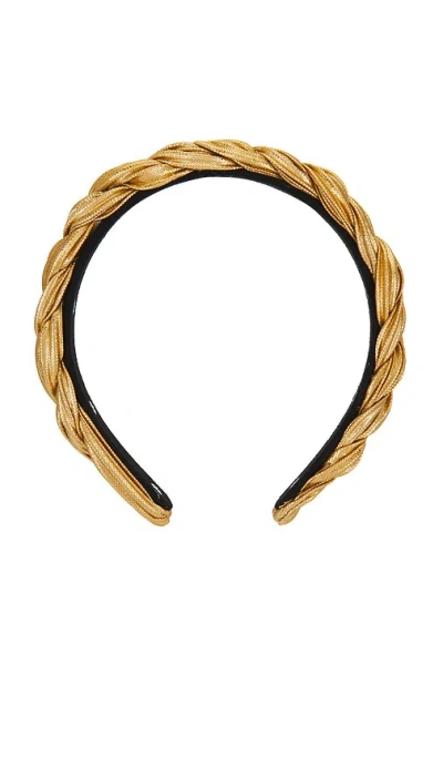 Lele Sadoughi Juliet Pleated Headband In Gold