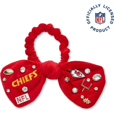 Lele Sadoughi Kansas City Chiefs Bow Scrunchie In Red