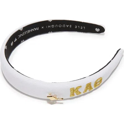 Lele Sadoughi Kappa Alpha Theta Charlotte Headband In White