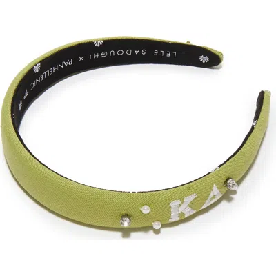 Lele Sadoughi Kappa Delta Charlotte Headband In Green