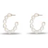 Lele Sadoughi Keepsake Stardust Hoop Earrings In White