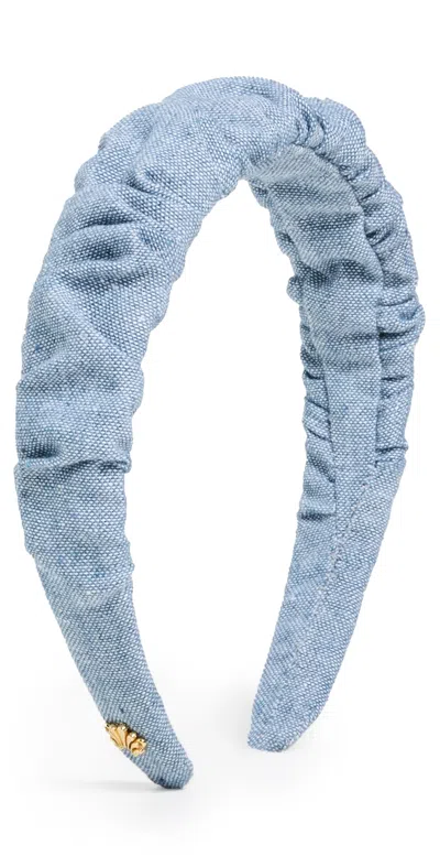Lele Sadoughi Kelly Ocean Weave Headband Stone Blue