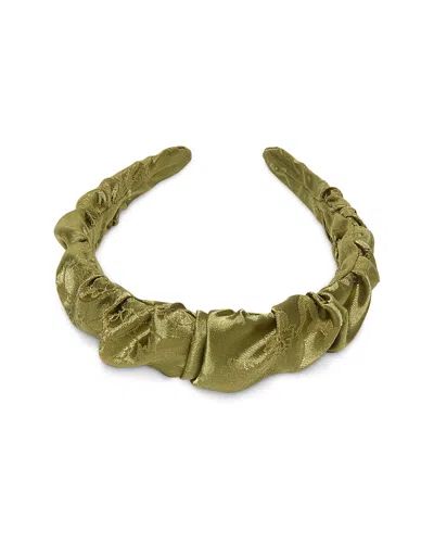 Lele Sadoughi Kelly Ruched Headband In Green