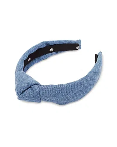 Lele Sadoughi Kids' Denim Knotted Headband In Blue